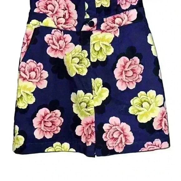 Anthropologie Maeve Sz 2 Retro Floral Romper Cruise Concert Party - Picture 6 of 14